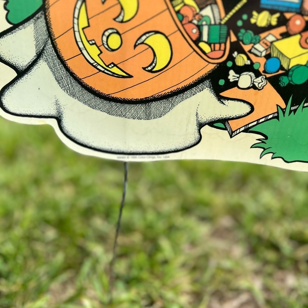 Vintage Halloween Yard Art And Stake Sign Window Cling - Picture 6 of 13